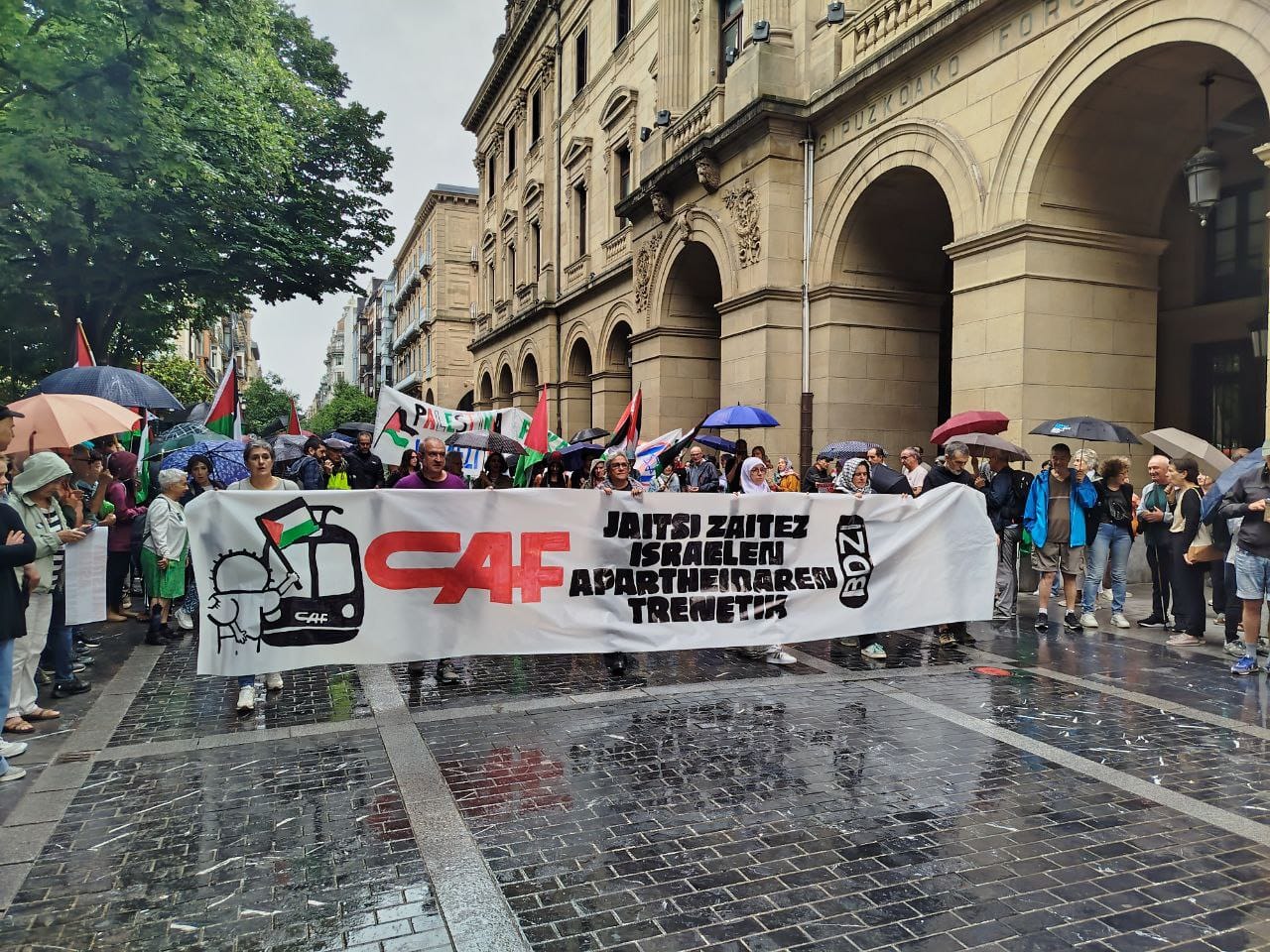 Manifestación de BDZ contra CAF en Donostia (Gipuzkoa): Foto: BDZ.