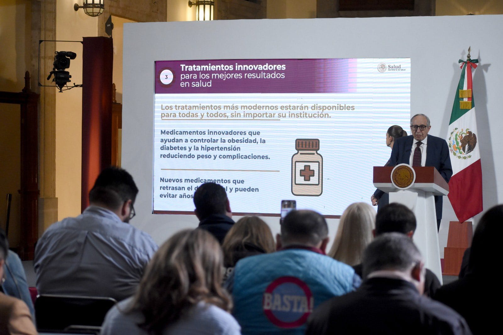 Acto de la Secretaría de Salud del Gobierno Mexicano. Foto: @SSalud_mx (X)