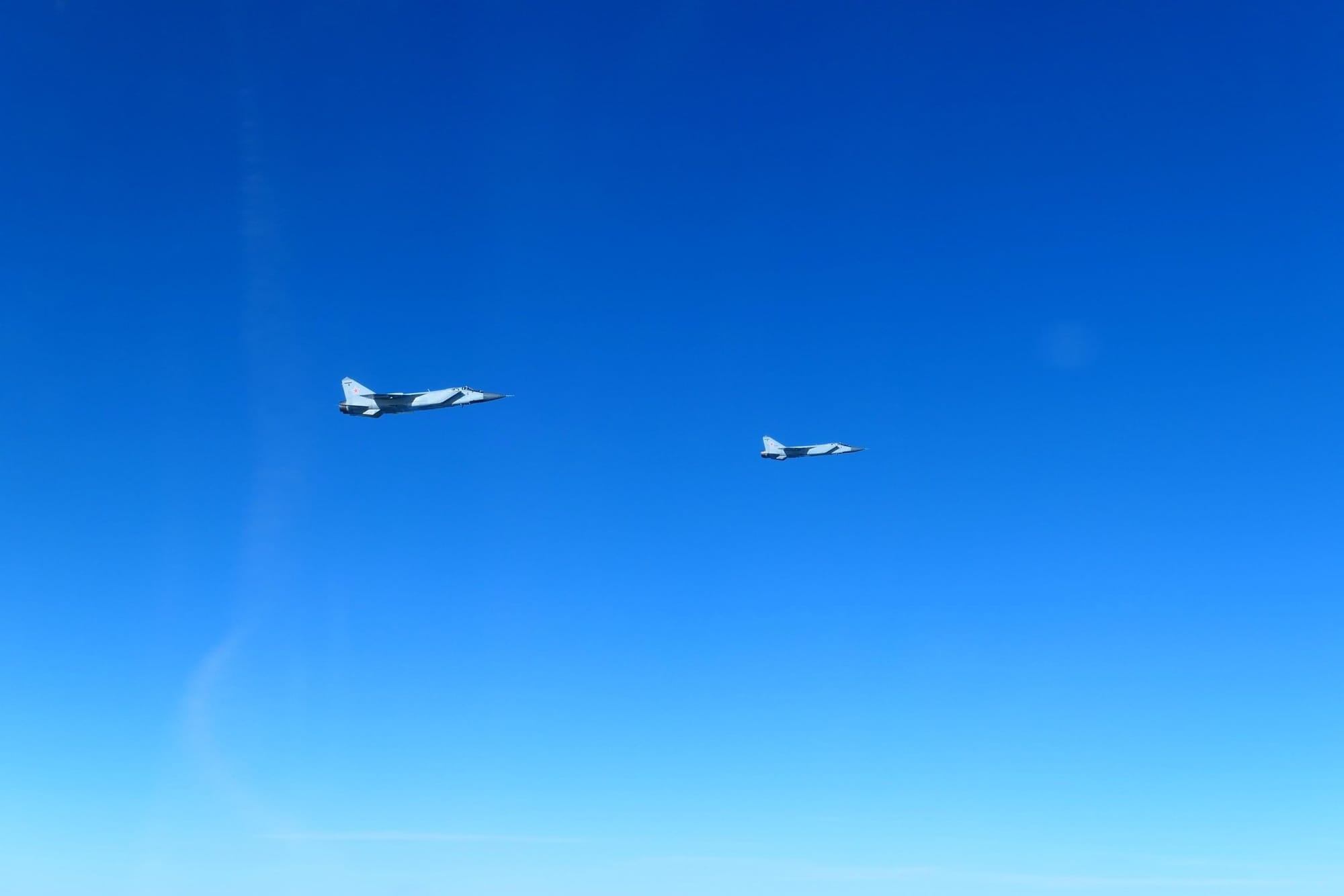 Cazas rusos interceptados por la OTAN. Foto: @NATO_AIRCOM (X)