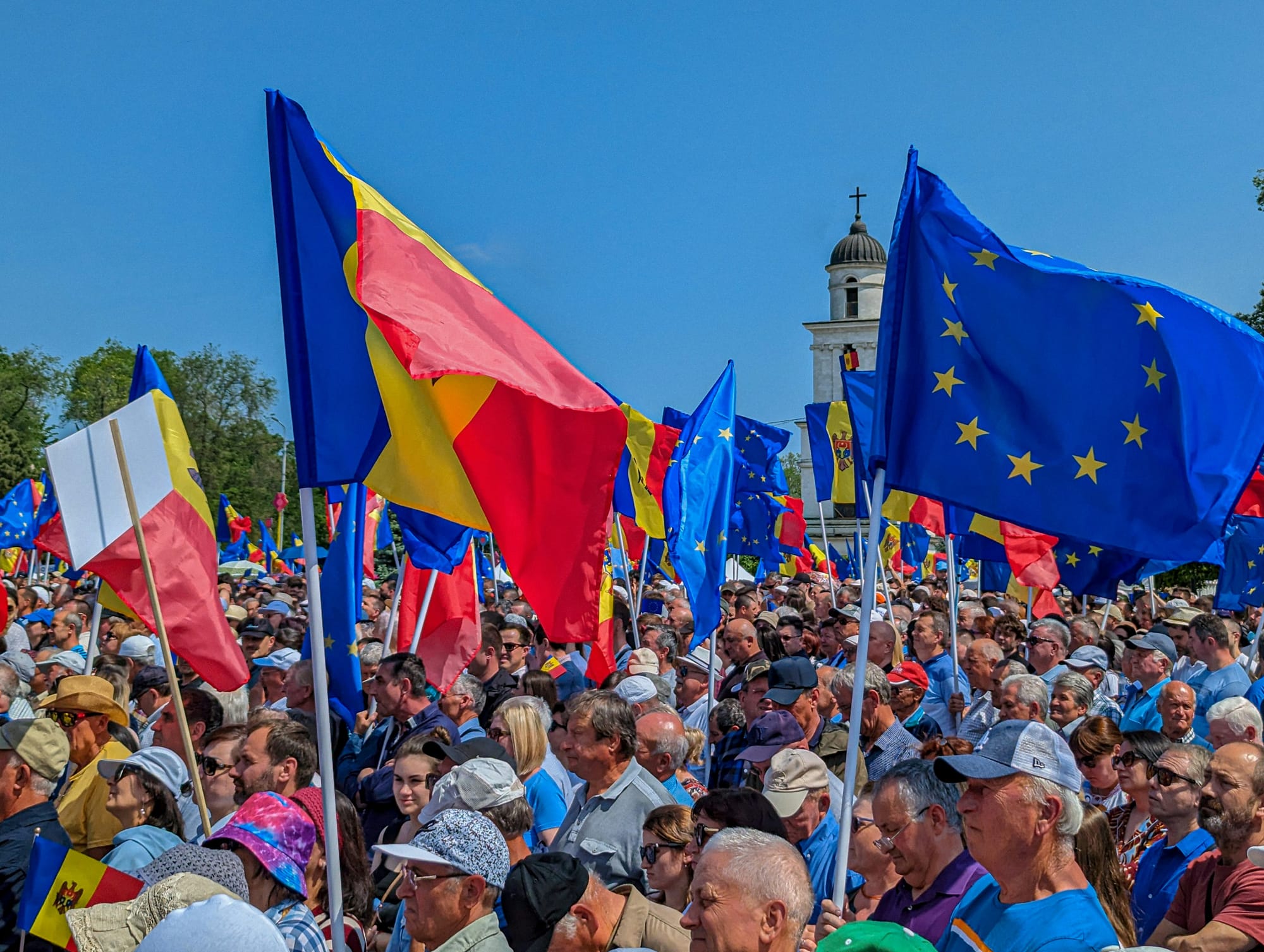 Imagen de archivo de un acto pro-UE en Chisinau, Moldavia. Foto: Sasha Pleshco.