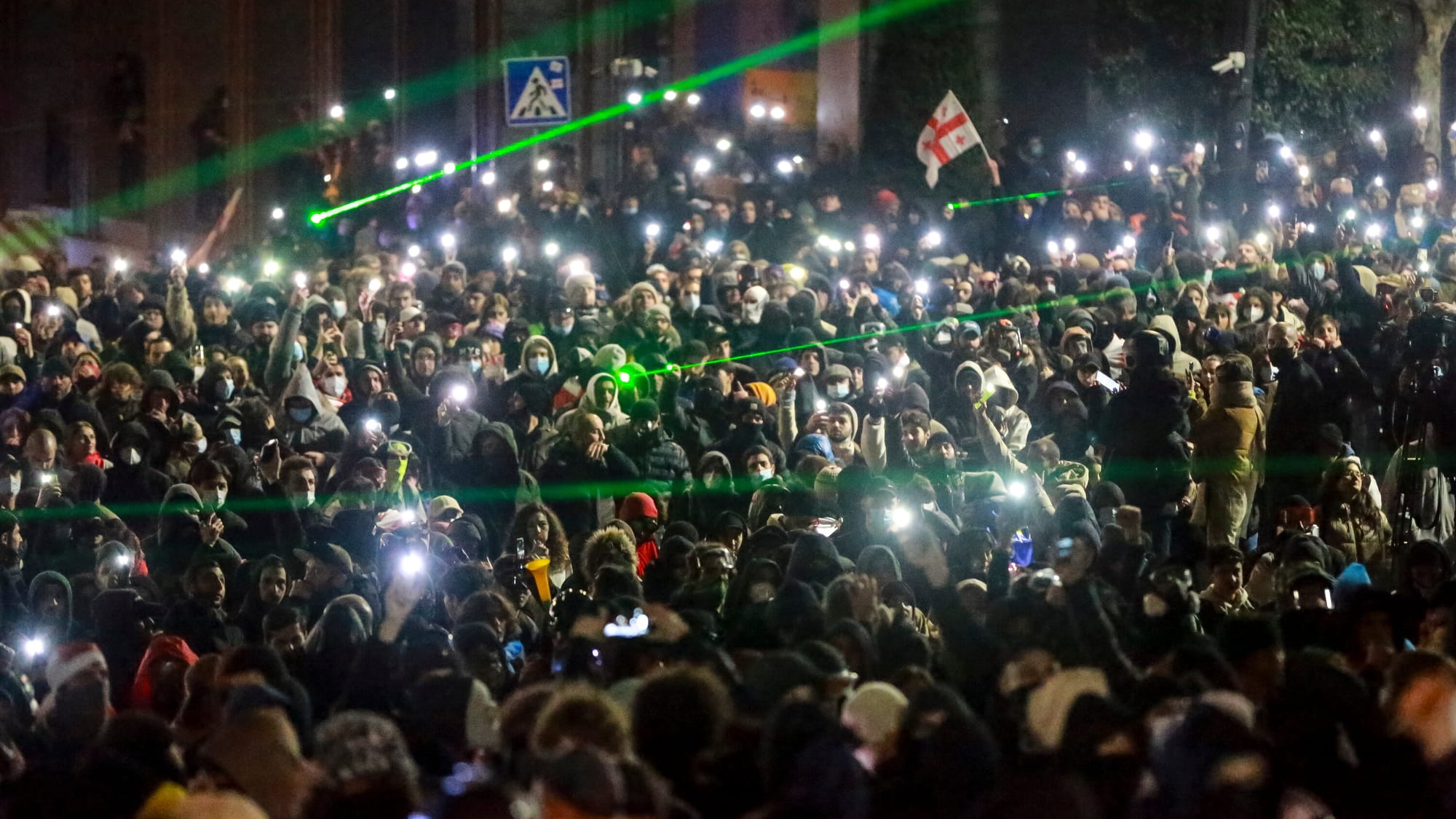 Manifestantes en la capital Tiblisi. Foto: New York Times