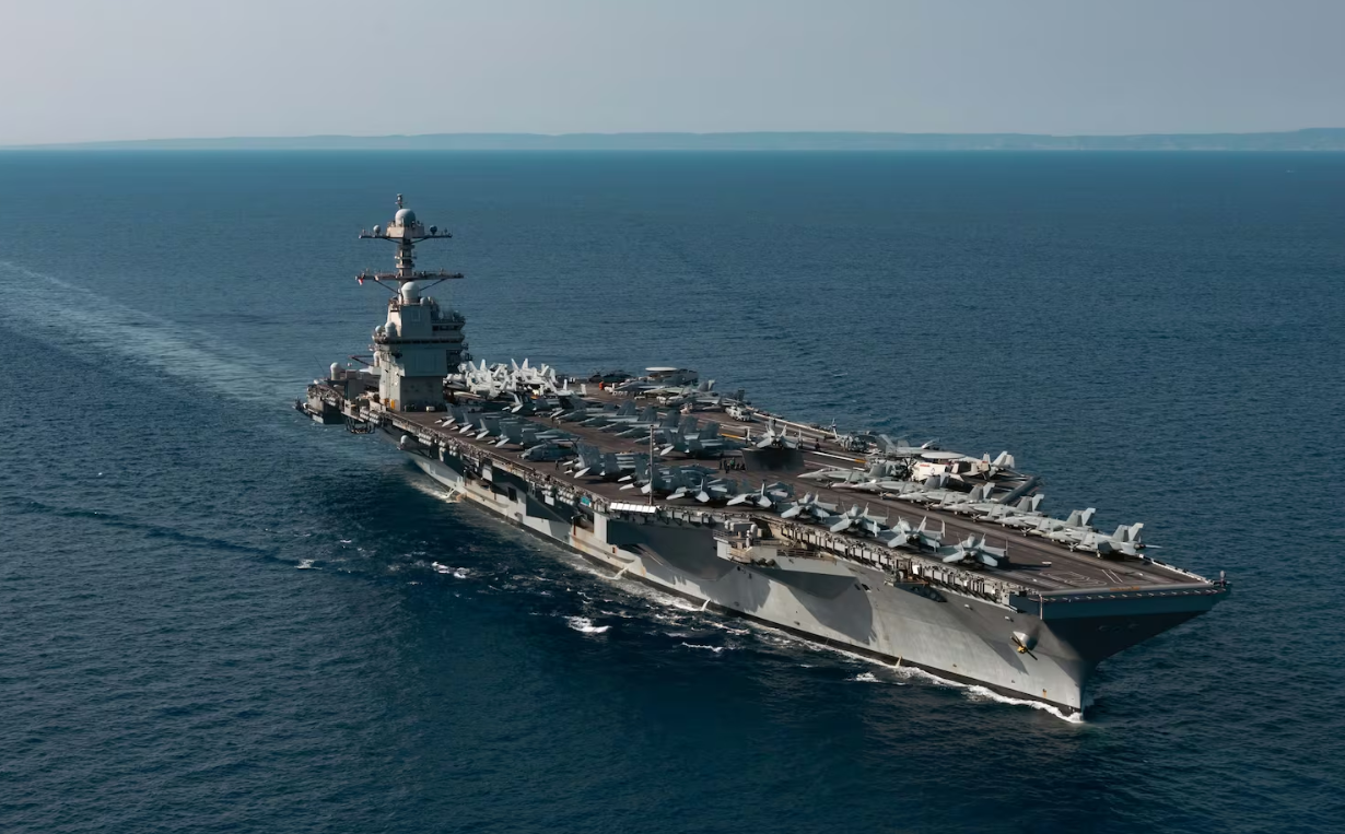 Imagen del portaaviones nuclear USS Gerald Ford. Foto: eluniverso.com