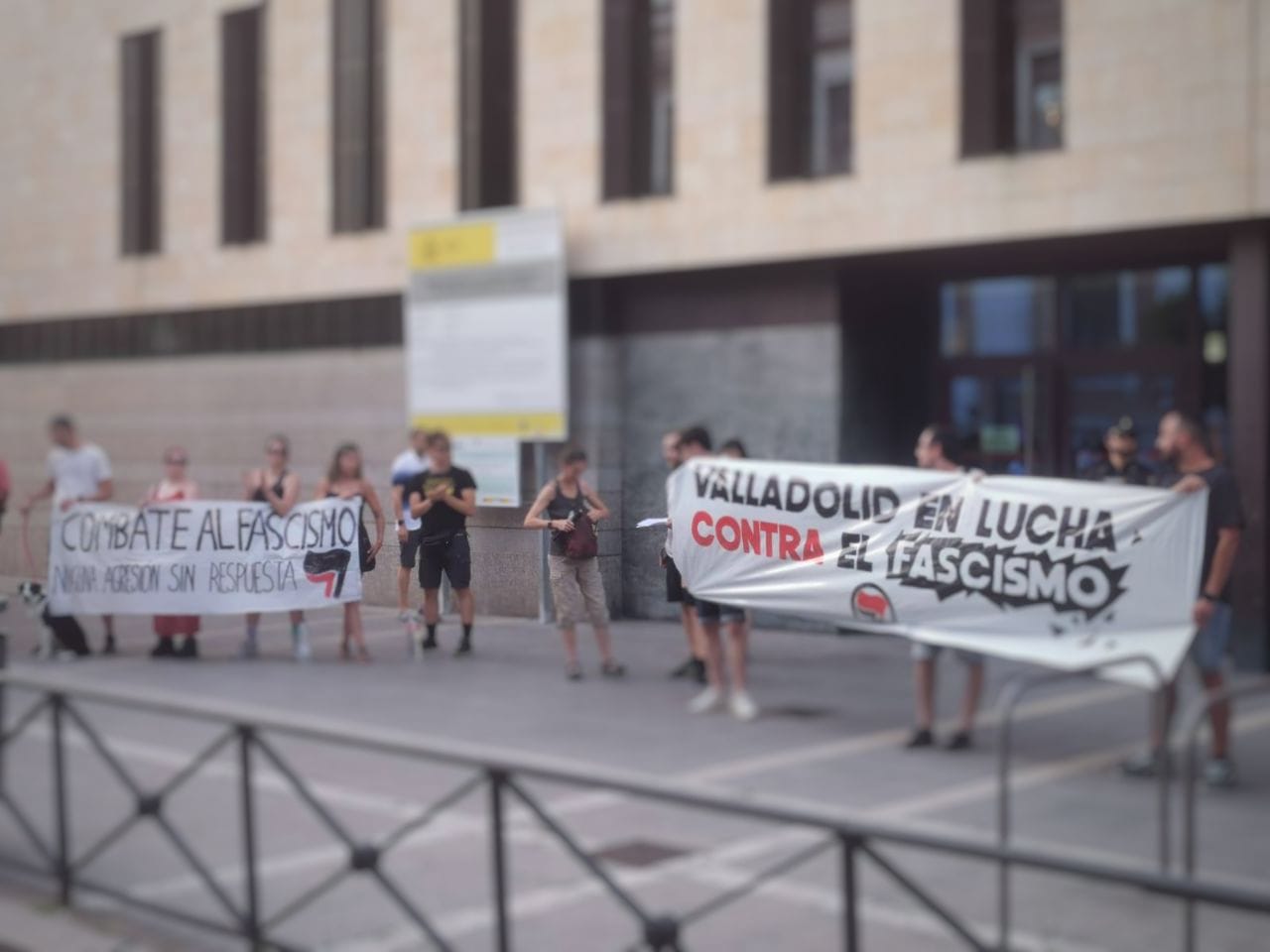 Imagen de archivo de una concentración antifascista de Valladolid. Foto: @AntifaValladoli (X)