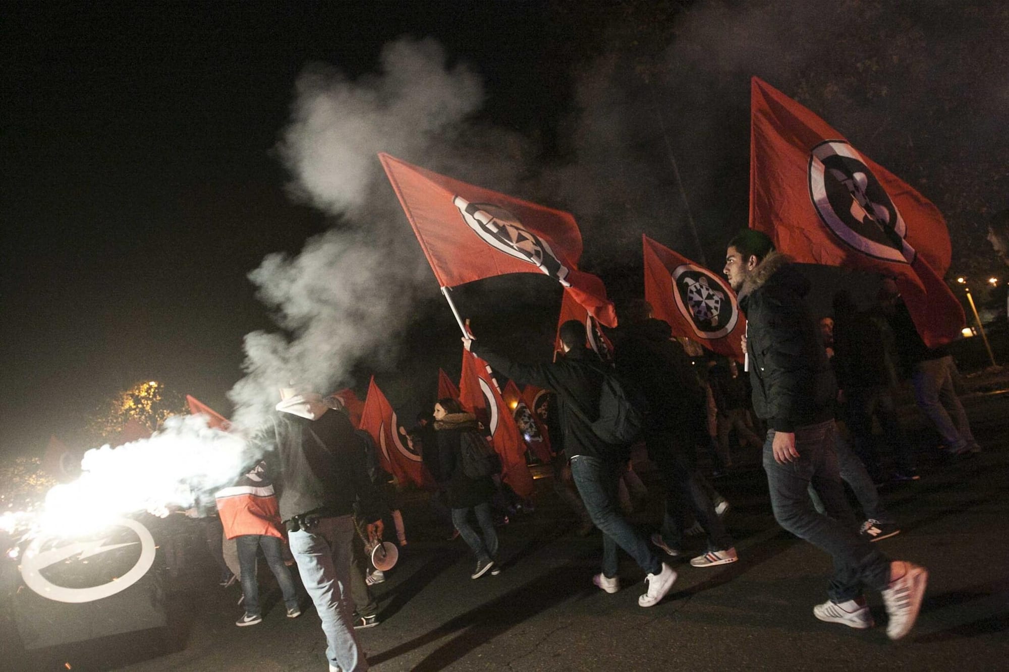 Imagen de archivo de una marcha de fascistas de CasaPound en Italia. Foto: vía Fanpage.it