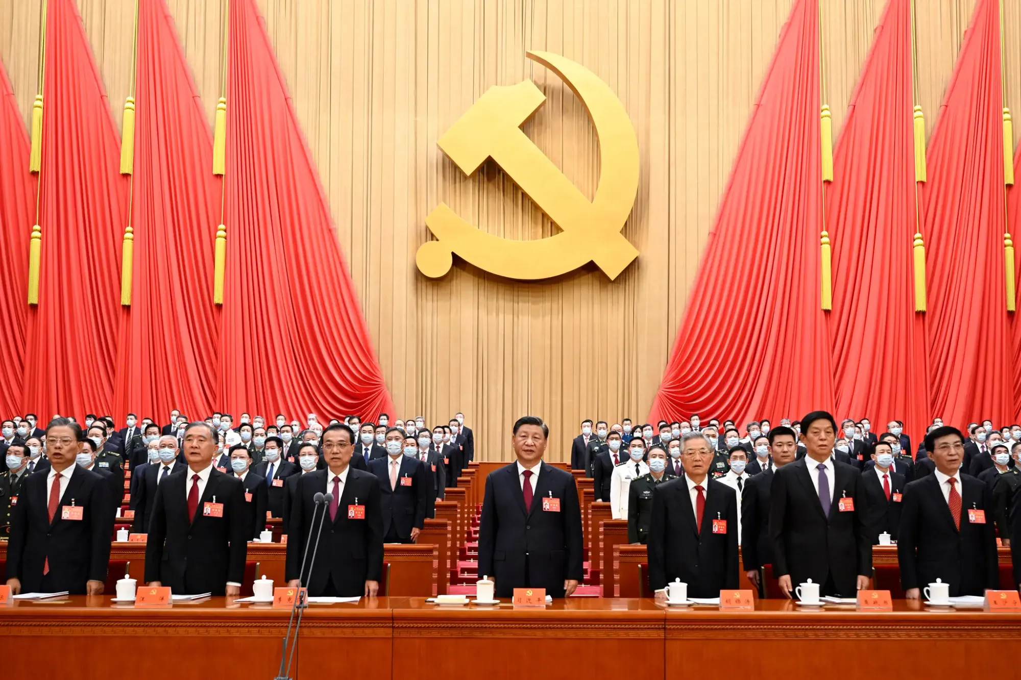Imagen de archivo de Xi Jinping presidiendo el Congreso del Partido Comunista Chino. Foto: Li Xueren/Xinhua