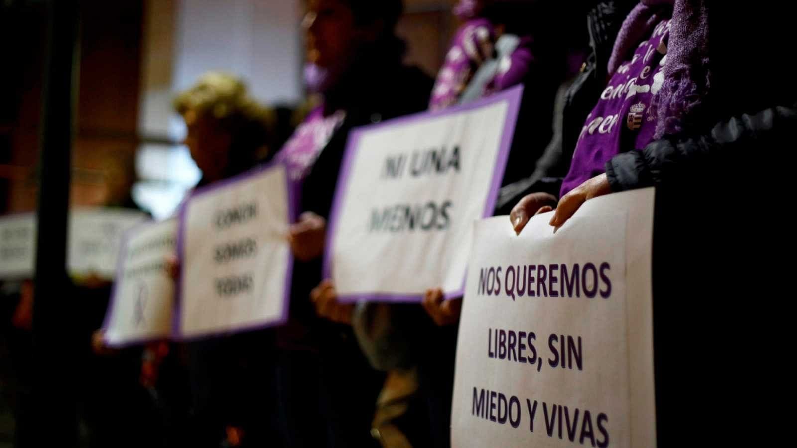 Imagen de archivo de una protesta contra la violencia machista. Foto: RTVE