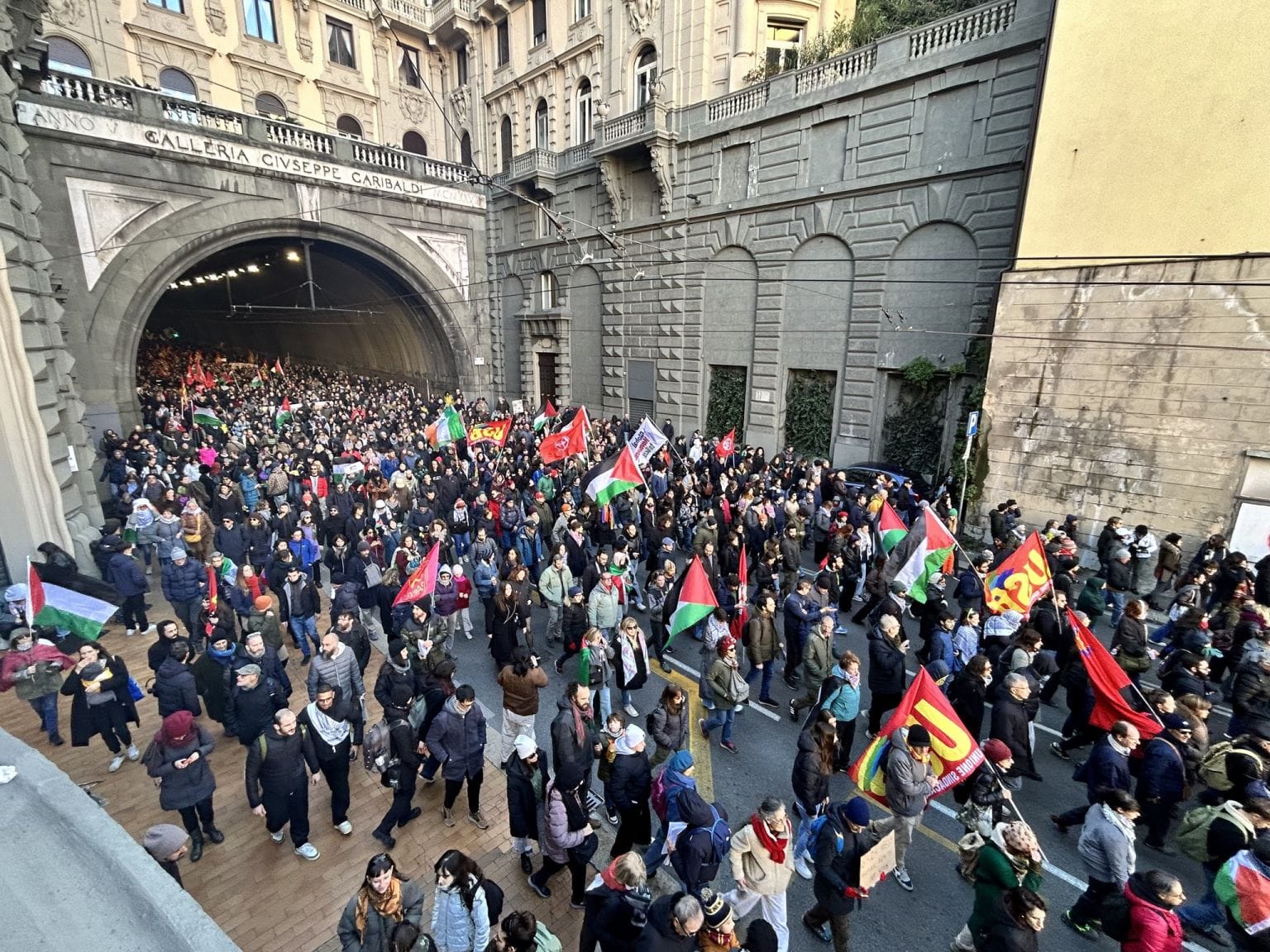 Huelga general del 28 de noviembre en Génova. Foto: Contropiano