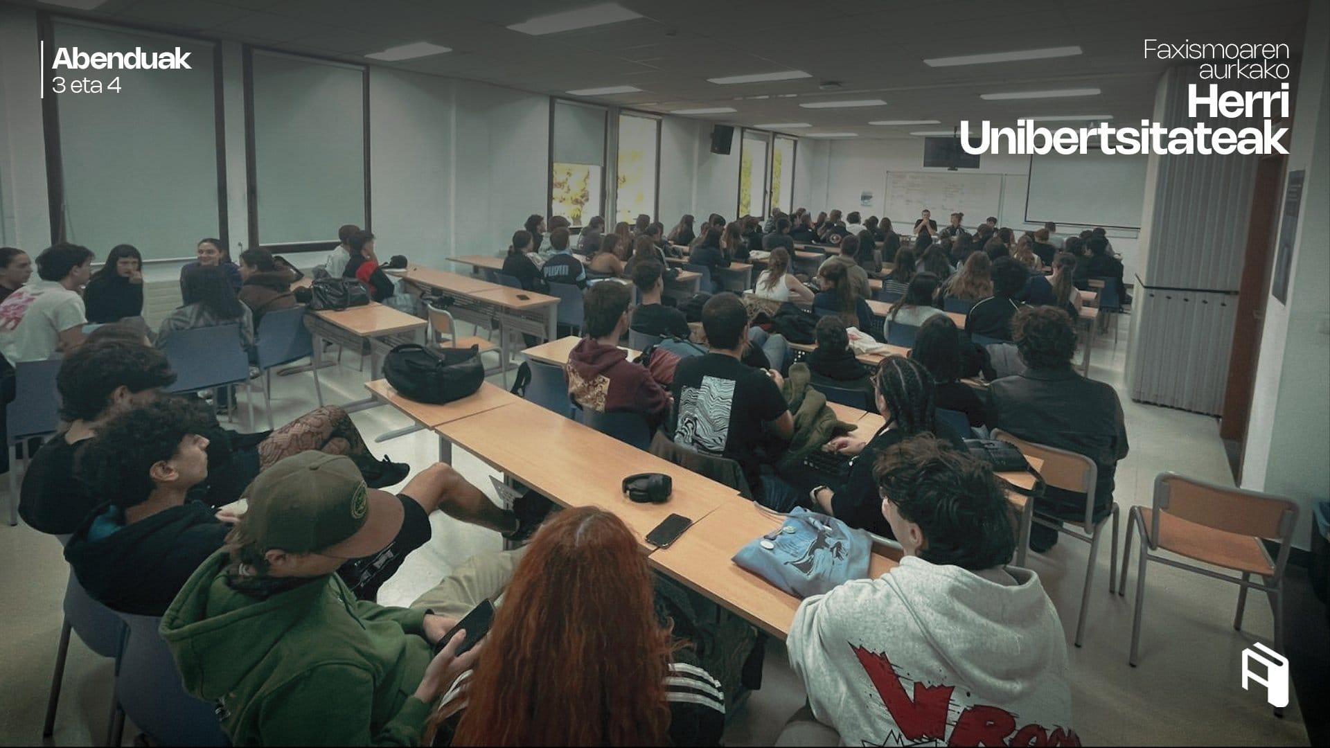 Una asamblea de preparación de las Herri Unibertsitateak Contra el Fascismo. Foto: Herri Unibertsitatea