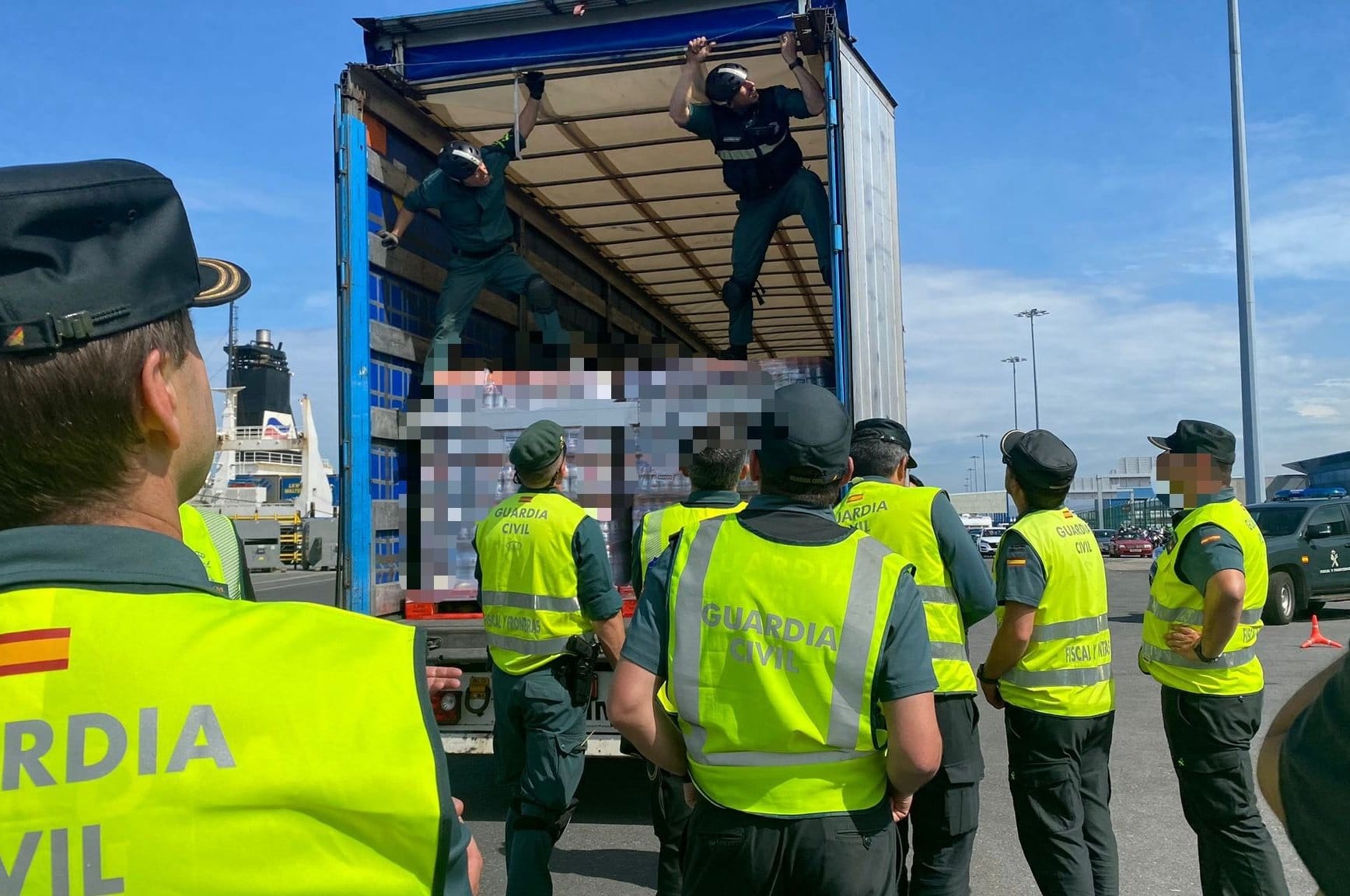 Imagen de archivo de la Guardia Civil en el puerto de Bilbo. Foto: Guardia Civil