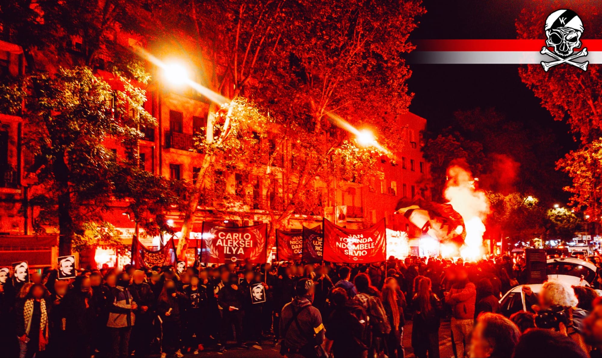 Manifestación en honor a Carlos Palomino en Madrid, 11 de noviembre de 2025. Foto: Bukaneros