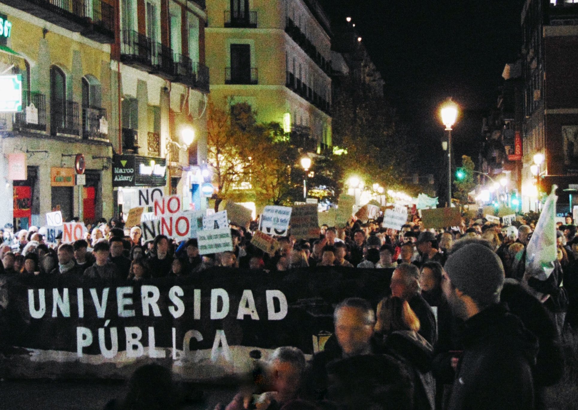 Movilización de la universidad pública Madrileña del 27 de noviembre. Foto: CJS Madrid