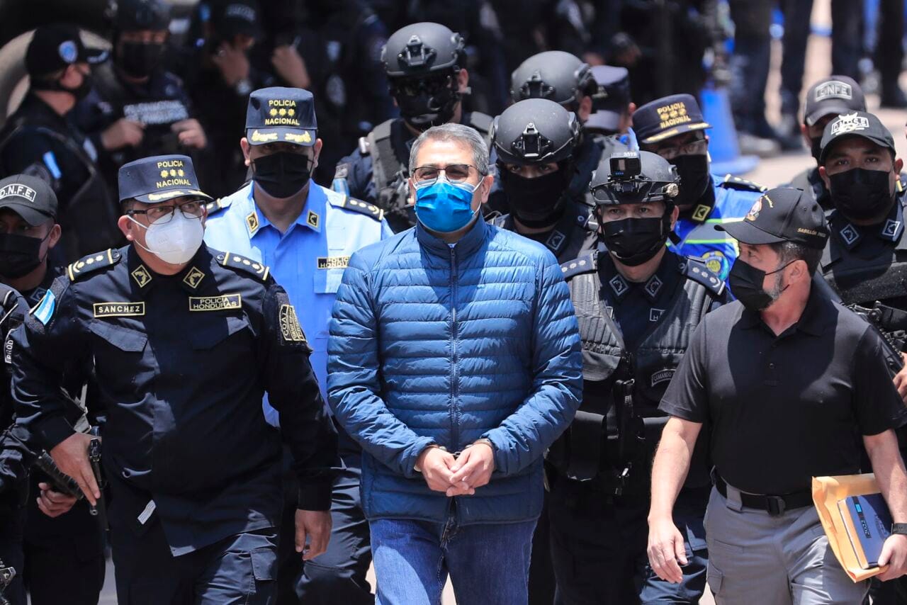 Imagen de archivo de Juan Orlando Hernández, expresidente hondureño condenado por narcotráfico. Foto: quepasa.com.ve