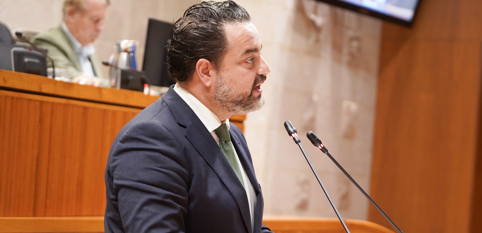 Imagen de archivo de David Arranz, diputado y portavoz del Grupo Parlamentario de Vox en las Cortes de Aragón. Foto: cortesaragon.es