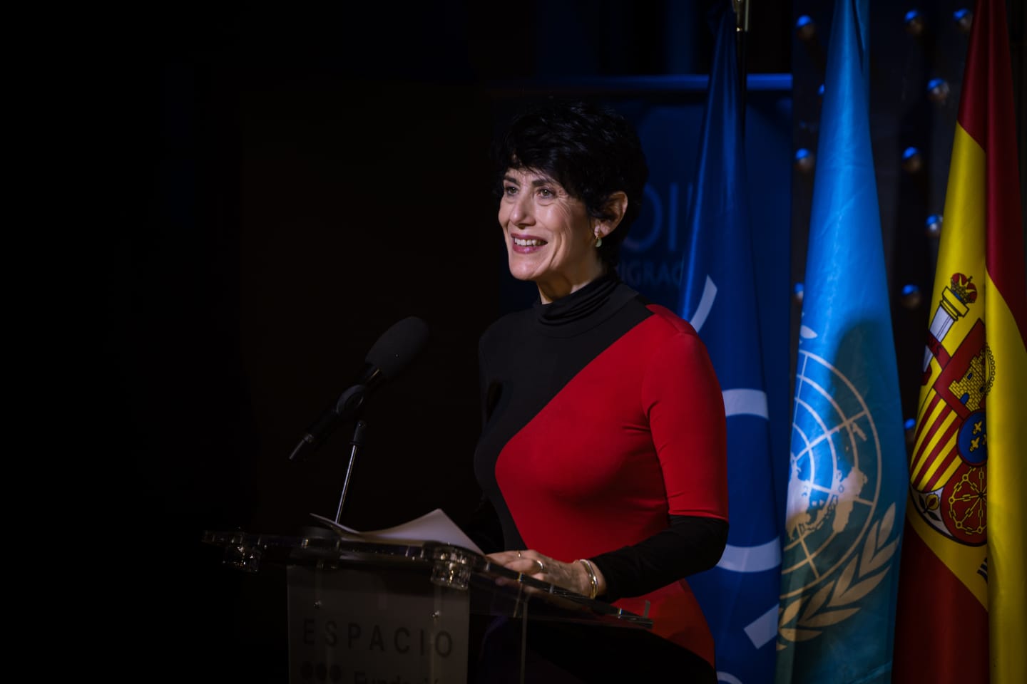 Imagen de archivo de Elma Saiz, ministra de Inclusión, Seguridad Social y Migraciones del Gobierno español. Foto: @SaizElma (X)