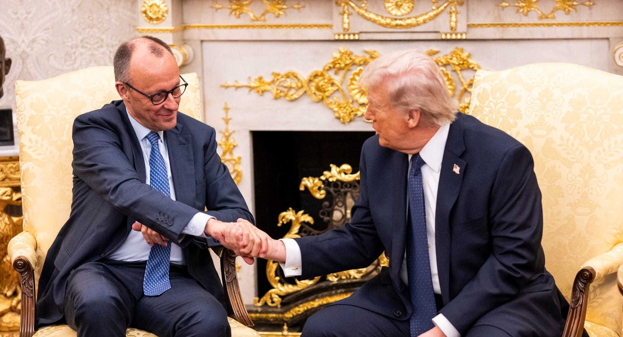 Imagen de archivo de Friderich Merz y Donald Trump en la Casa Blanca. Foto: @bundeskanzler (X)