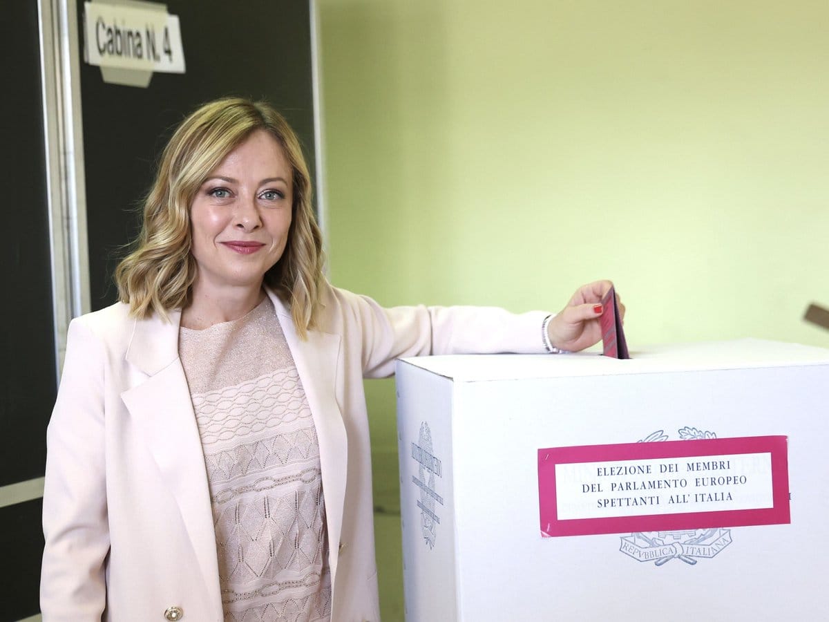Giorgia Meloni en el referéndum de la reforma judicial del 22 de marzo. Foto: vía Clarín