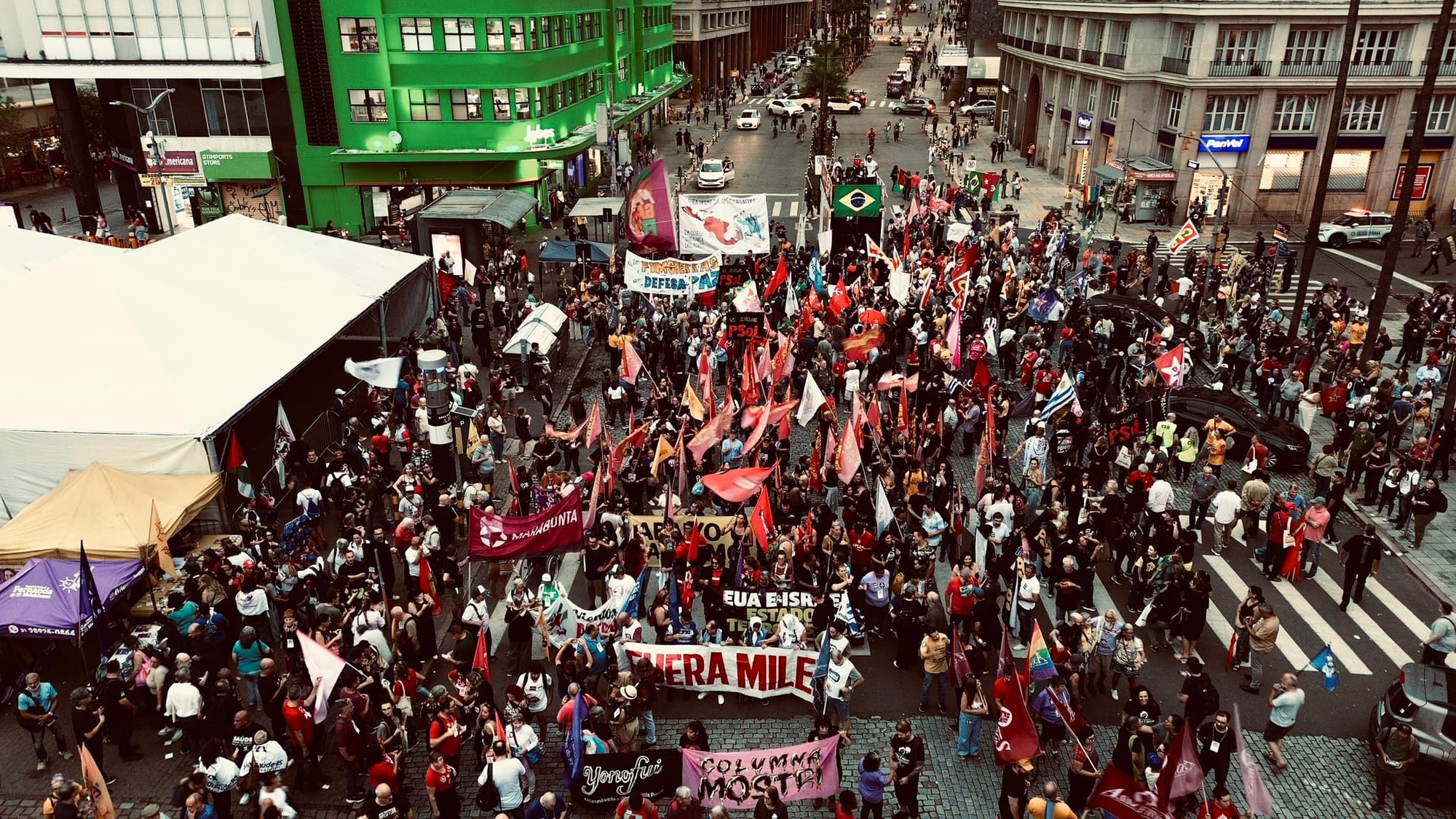 I Conferencia Internacional Antifascista por la Soberanía de los Pueblos en Porto Alegre (Brasil). Foto: @LemusteleSUR (X)