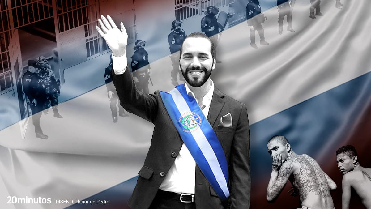 Imagen de archivo del presidente salvadoreño Nayib Bukele. Diseño: Henar de Pedro.