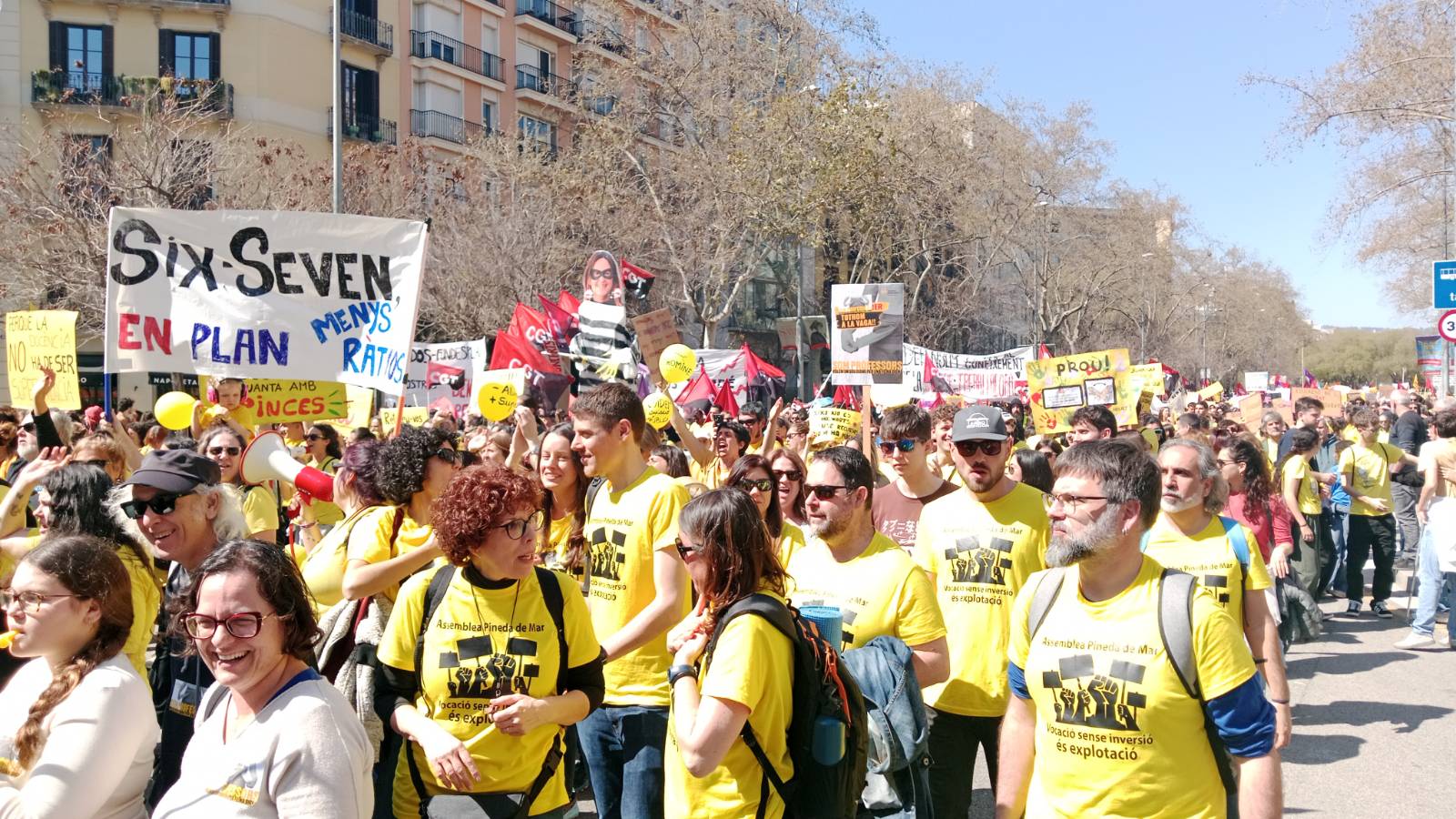 Imagen de archivo de la huelga educativa de Catalunya. Foto: @HoritzoS (X)