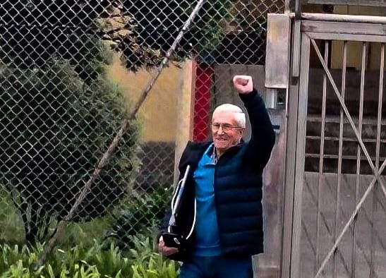 Lucio García Blanco a su salida de la prisión de Villabona (Asturies). Foto: presos.org.es