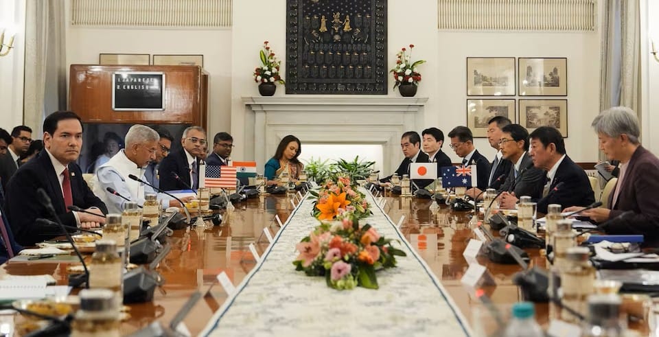 Reunión del QUAD en Nueva Delhi. Foto: Reuters