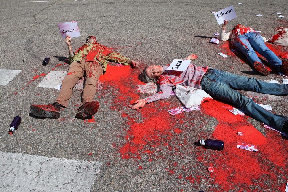 Imagen de la acción que ha acarreado las sanciones en el recinto de IFEMA.&nbsp;Foto: Alberto Astudillo