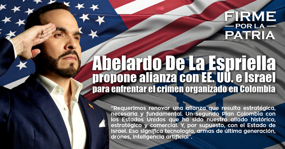 Cartel electoral de de la Espriella, del partido 'Defensores de la Patria'. Foto: defensoresdelapatria.com