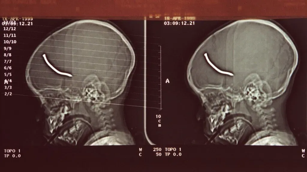 Un bebé de 23 meses, cuyo cráneo fue atravesado por un clavo de 2 cm tras el ataque de David Copeland.  Foto: BBC