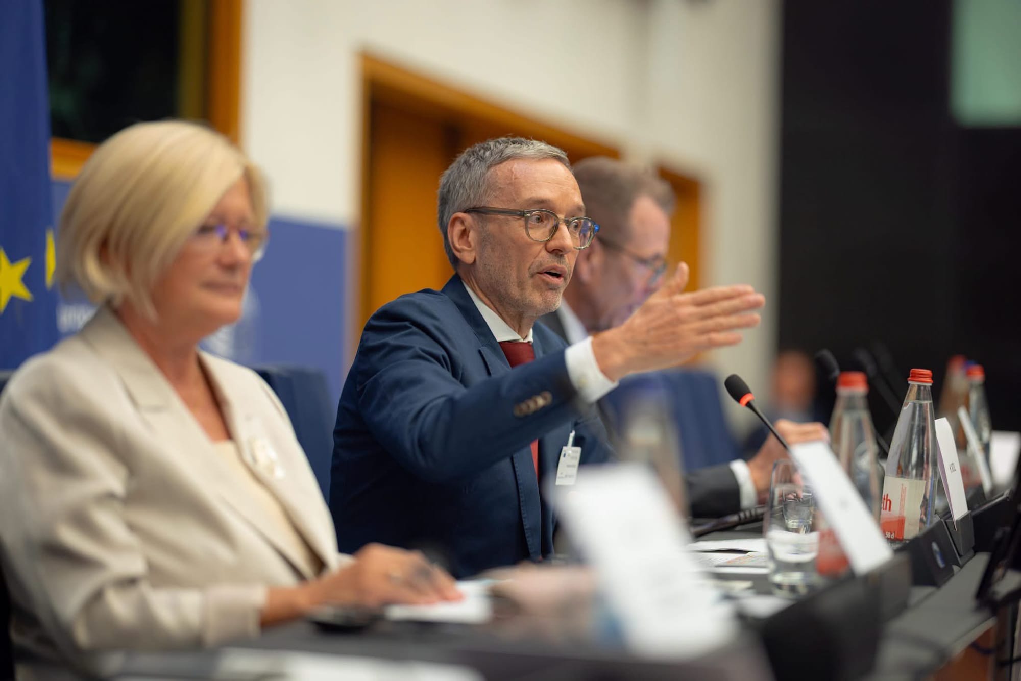 Imagen de archivo del líder del FPÖ, Herbert Kickl. Foto: @AmichaiChikli (X)