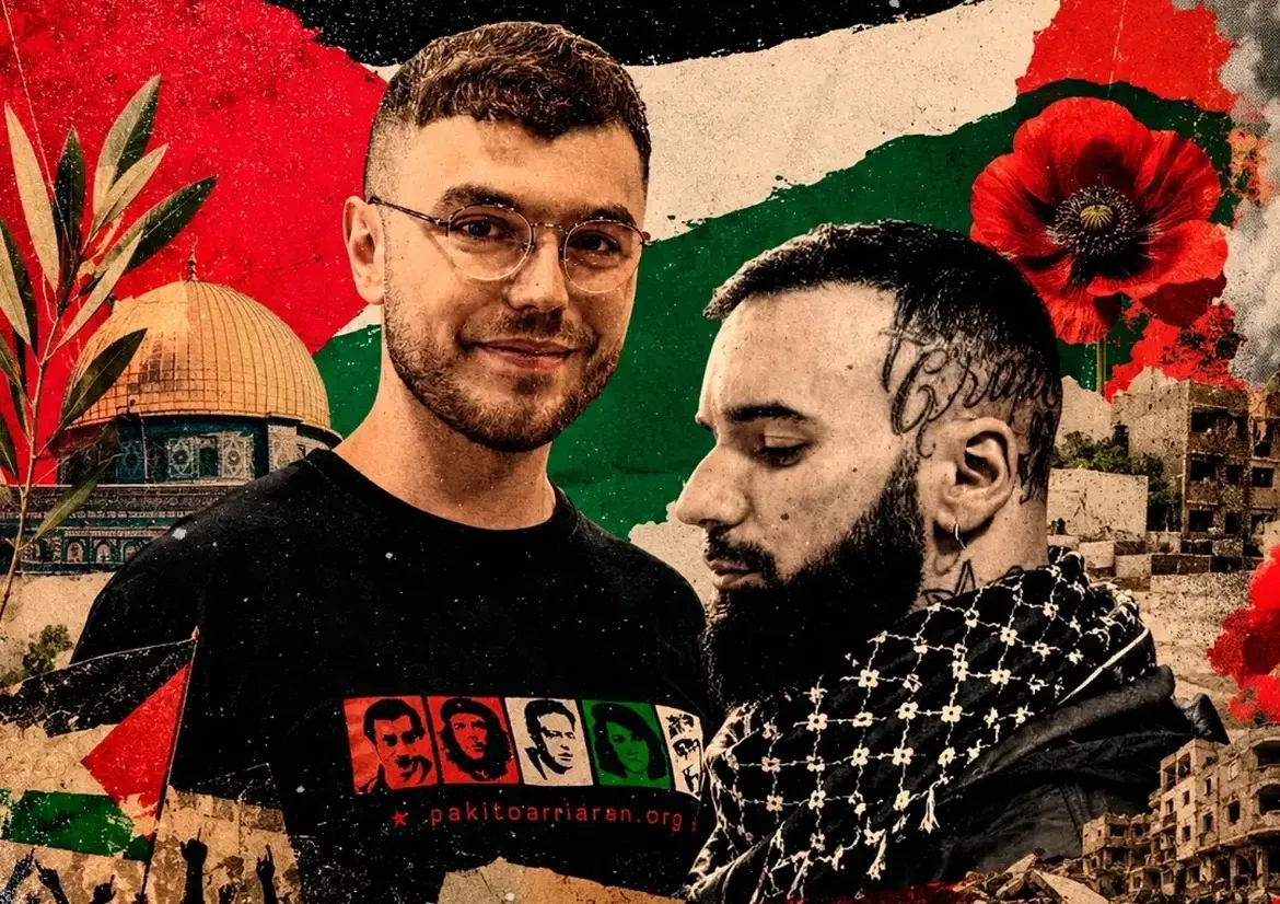 Asier y Youssef, internacionalistas vascos represaliados. Foto: @ritxardapp (Instagram)