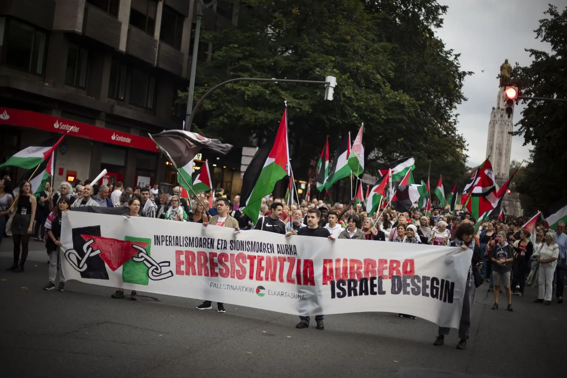 Movilización de Palestinarekin Elkartasuna en Bilbo (Bizkaia), 3 de octubre de 2026. Foto: Gedar