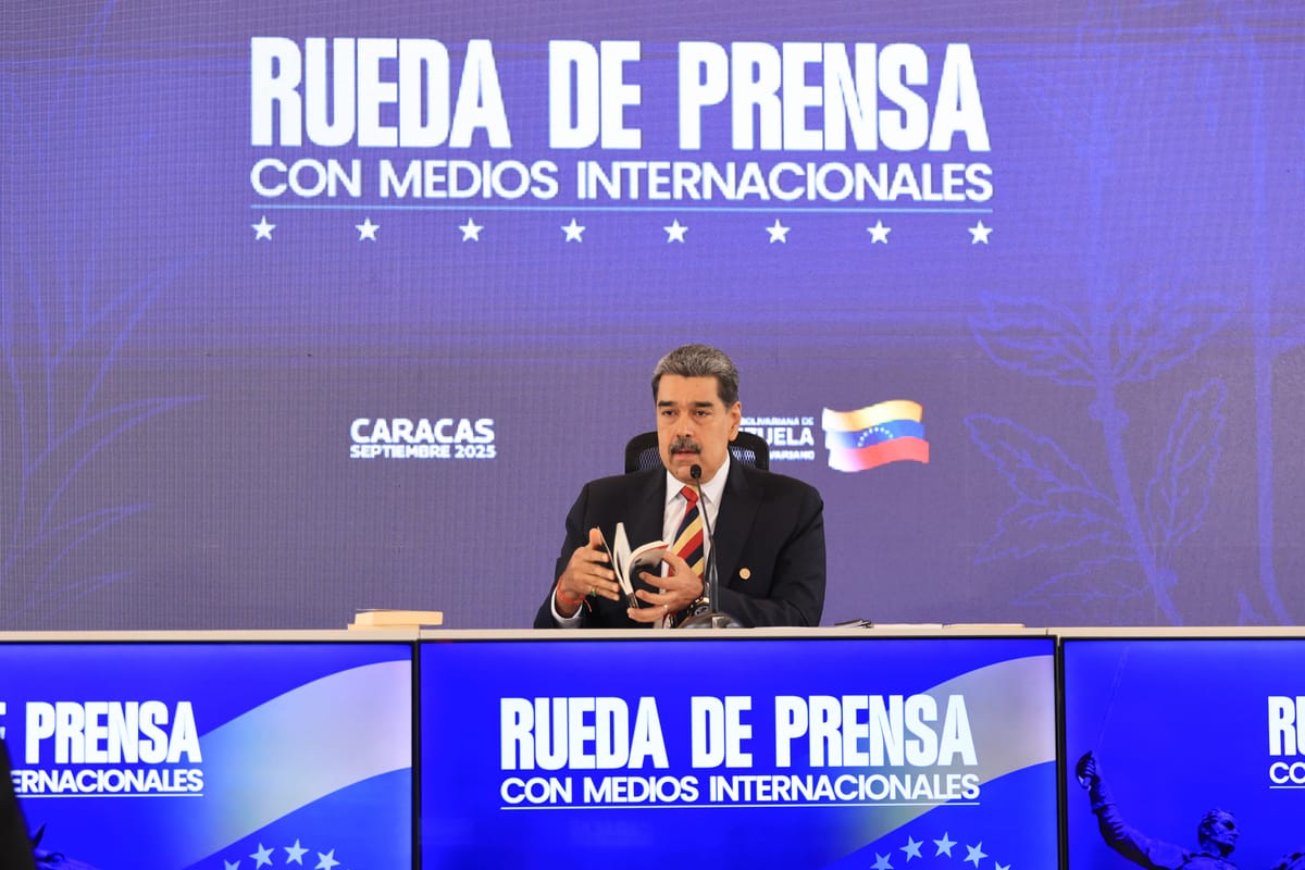 El presidente venezolano Nicolás Maduro durante una rueda de prensa. FOTO: albaciudad.org