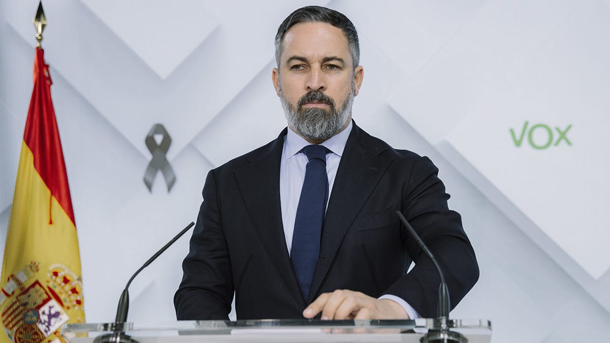 Imagen de archivo de Santiago Abascal, líder del partido fascista Vox. FOTO: N/D