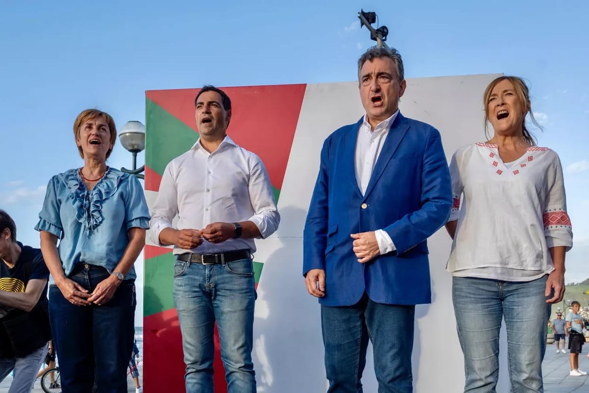Acto del PNV en Zarautz (Gipuzkoa). FOTO: EFE vía EITB