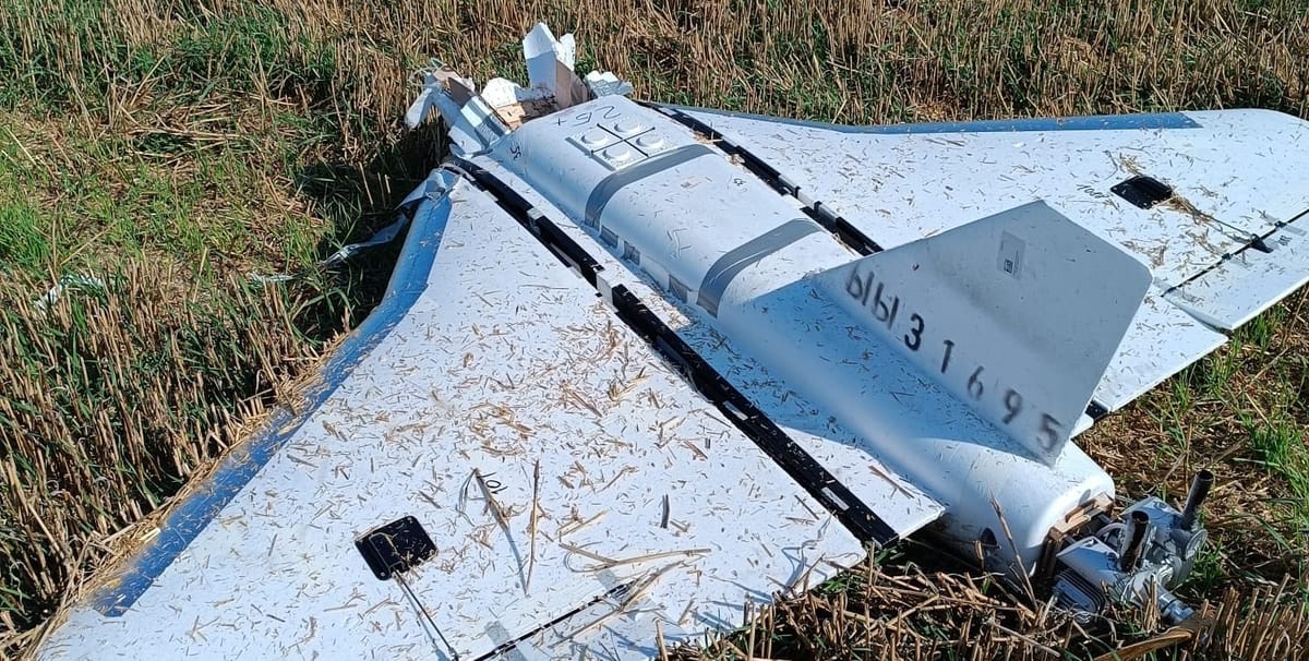 Imagen de archivo de un dron ruso en Polonia. Foto: N/D