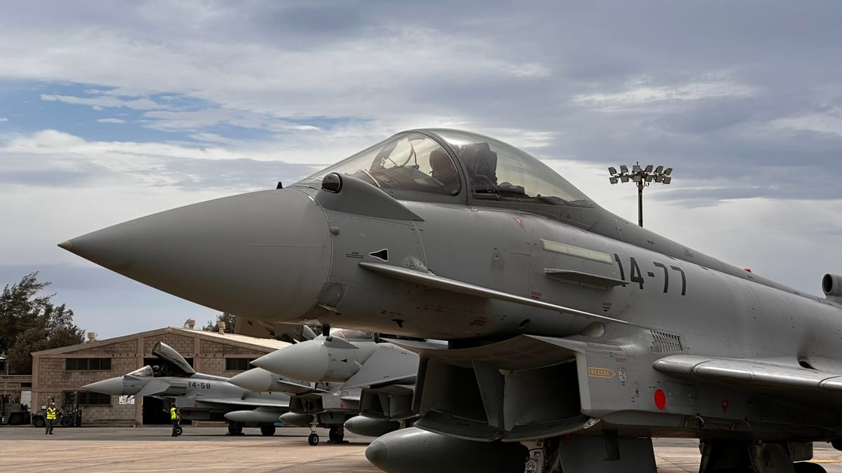 Imagen de archivo de cazas Eurofighter de la fuerza aérea española. Foto: @EjercitoAire (X)