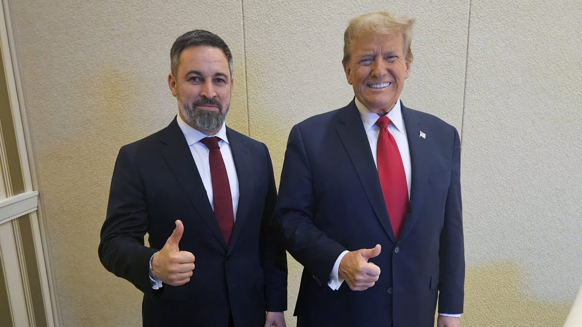 Imagen de archivo de Santiago Abascal y Donald Trump. Foto: Vox