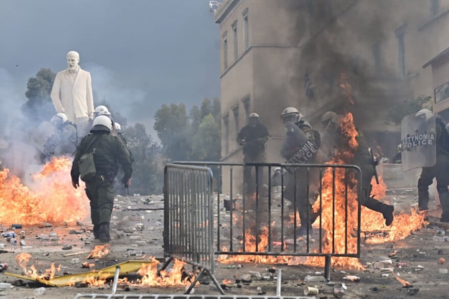 Imagen de archivo de disturbios en Atenas. Foto: N/D