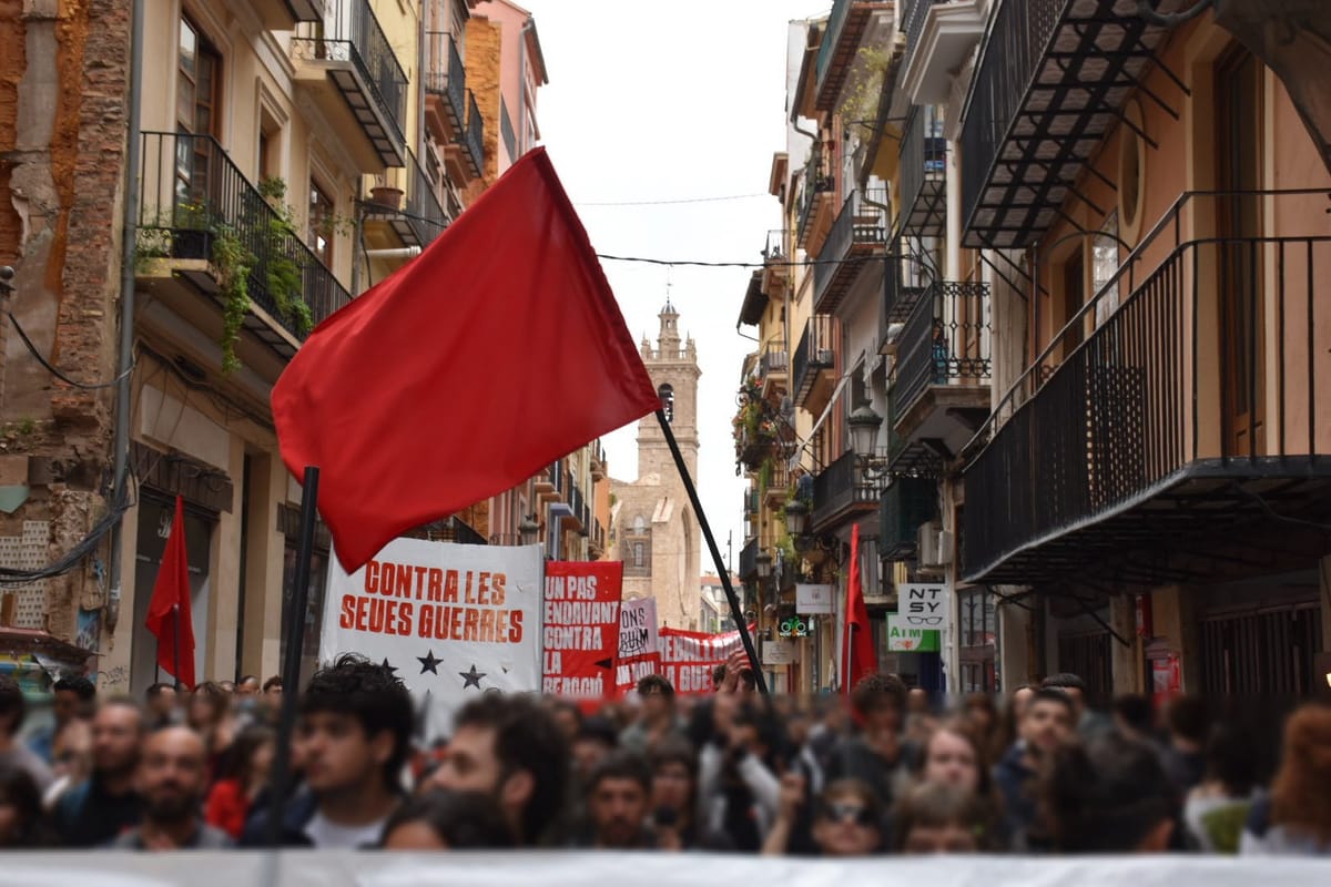 Movilización de la OJS del País Valencià del 1 de mayo de 2025. Foto: OJS País Valencià.