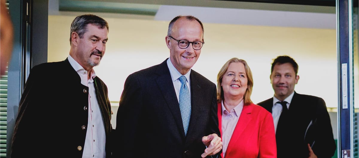 Imagen de archivo de los miembros del Gobierno de coalición en Alemania, liderados por el democristiano Friedrich Merz. Foto: Picture Alliance/Florian Gaertner vía Friedrich Merz (X)