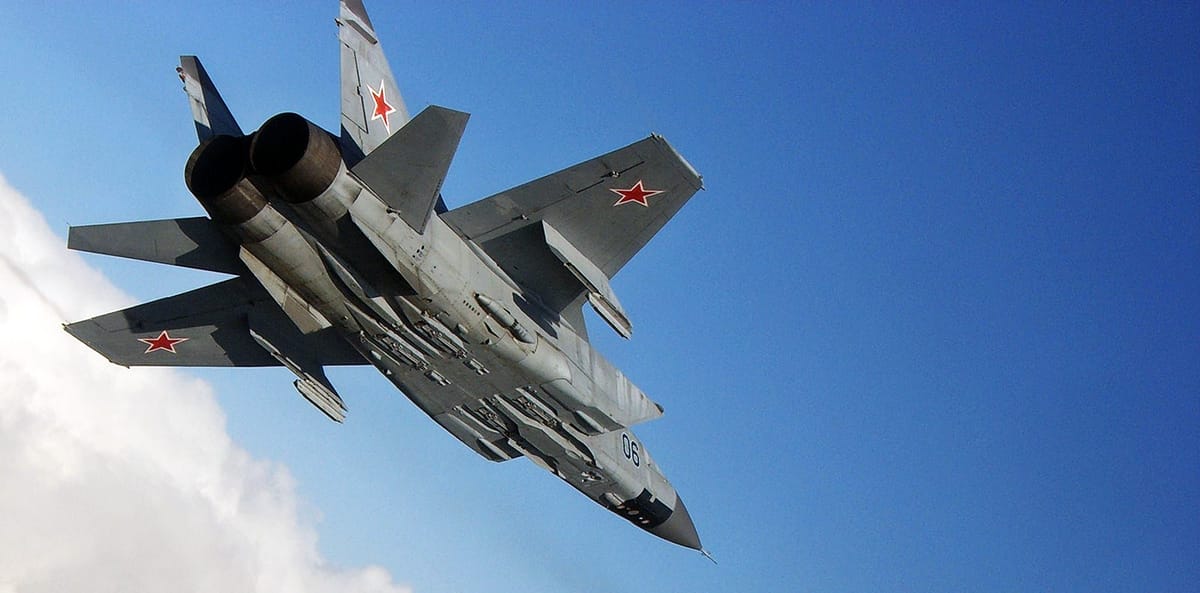 Imagen de archivo de dos aviones de combate rusos MIG-31. Foto: forum.htka.hu
