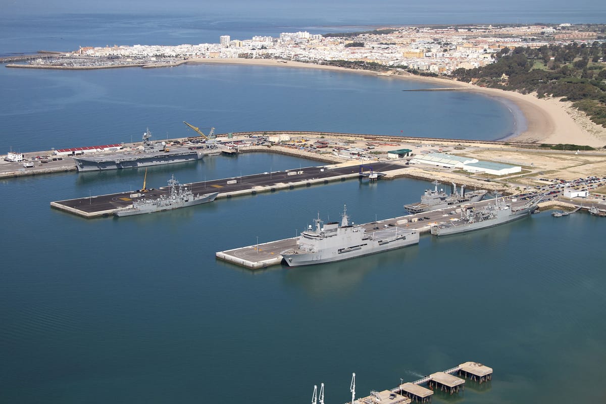 Base naval de Rota en Cádiz. Foto: fity.club (X).