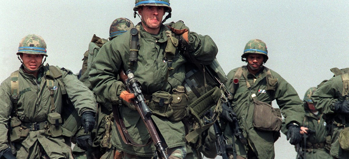Imagen de archivo de soldados norteamericanos en Corea del Sur, a principios de los 80. Foto: Pinterest