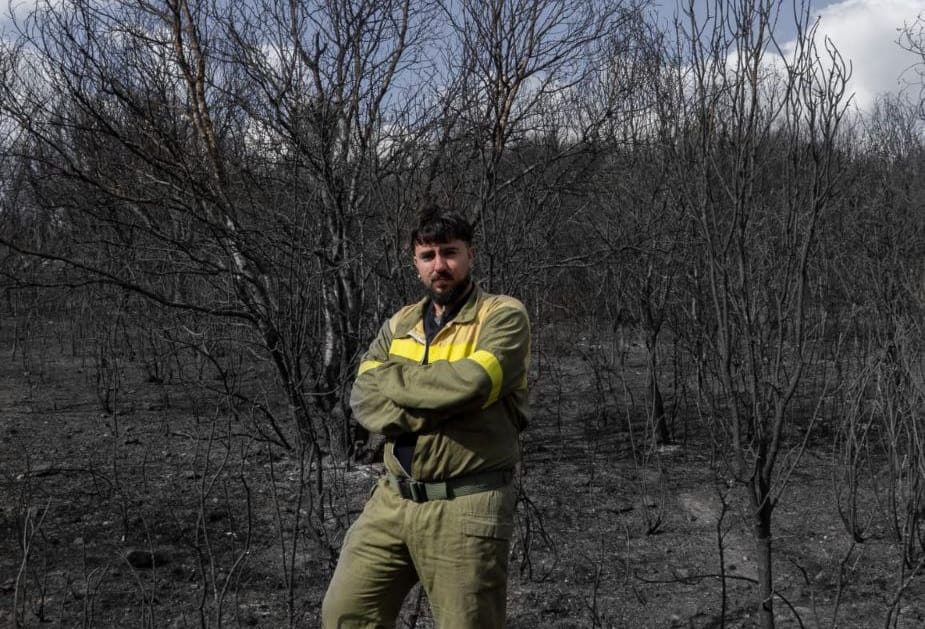 Sergio Fidalgo, bombero forestal. Foto: Cedida