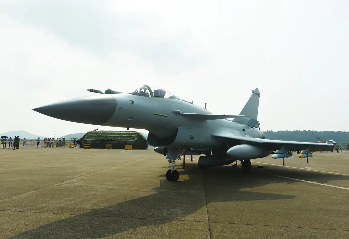 Un ejemplar del caza J10-C chino. Foto: Costfoto/Future Publishing/Getty Images