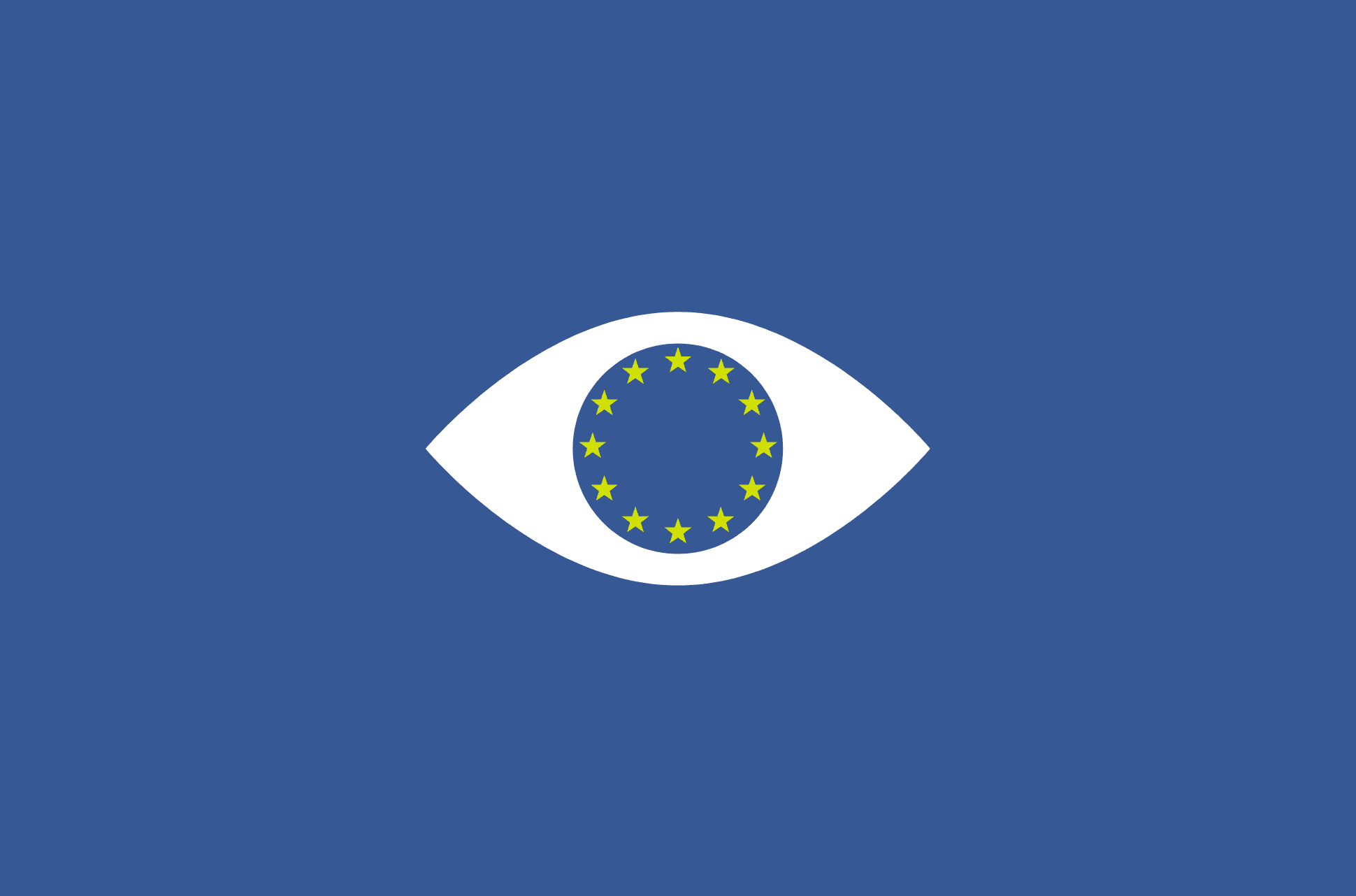 Ilustración de un ojo y una la bandera de la UE. Foto: expressvpn.com
