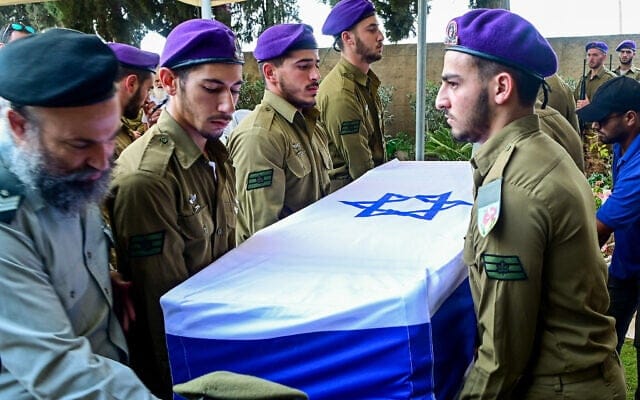 Imagen de archivo de un funeral militar israelí. Foto: Avshalom Sassoni/Flash90.