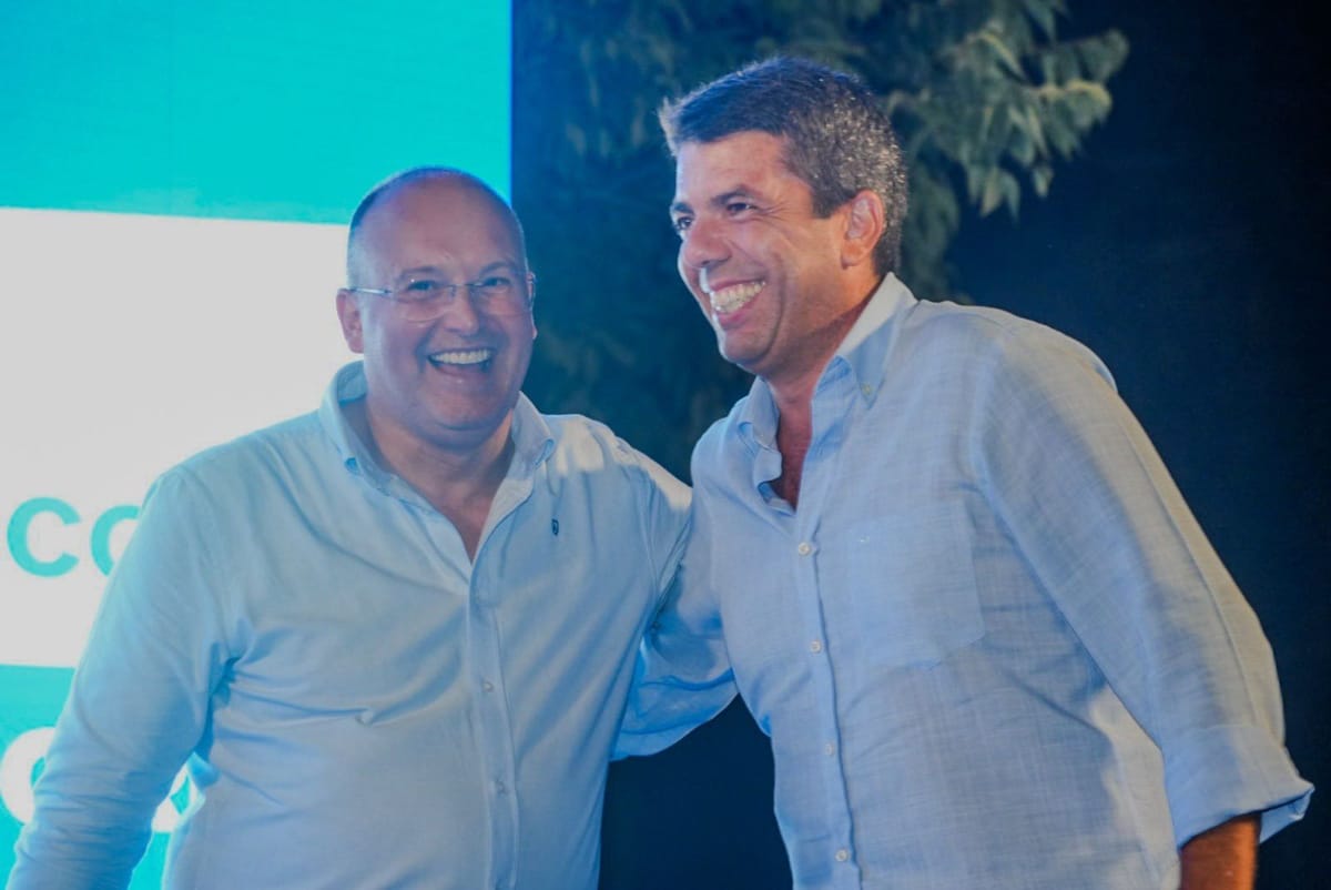 Carlos Mazón y Miguel Tellado, imagen de archivo. Foto: @ppcv (X)