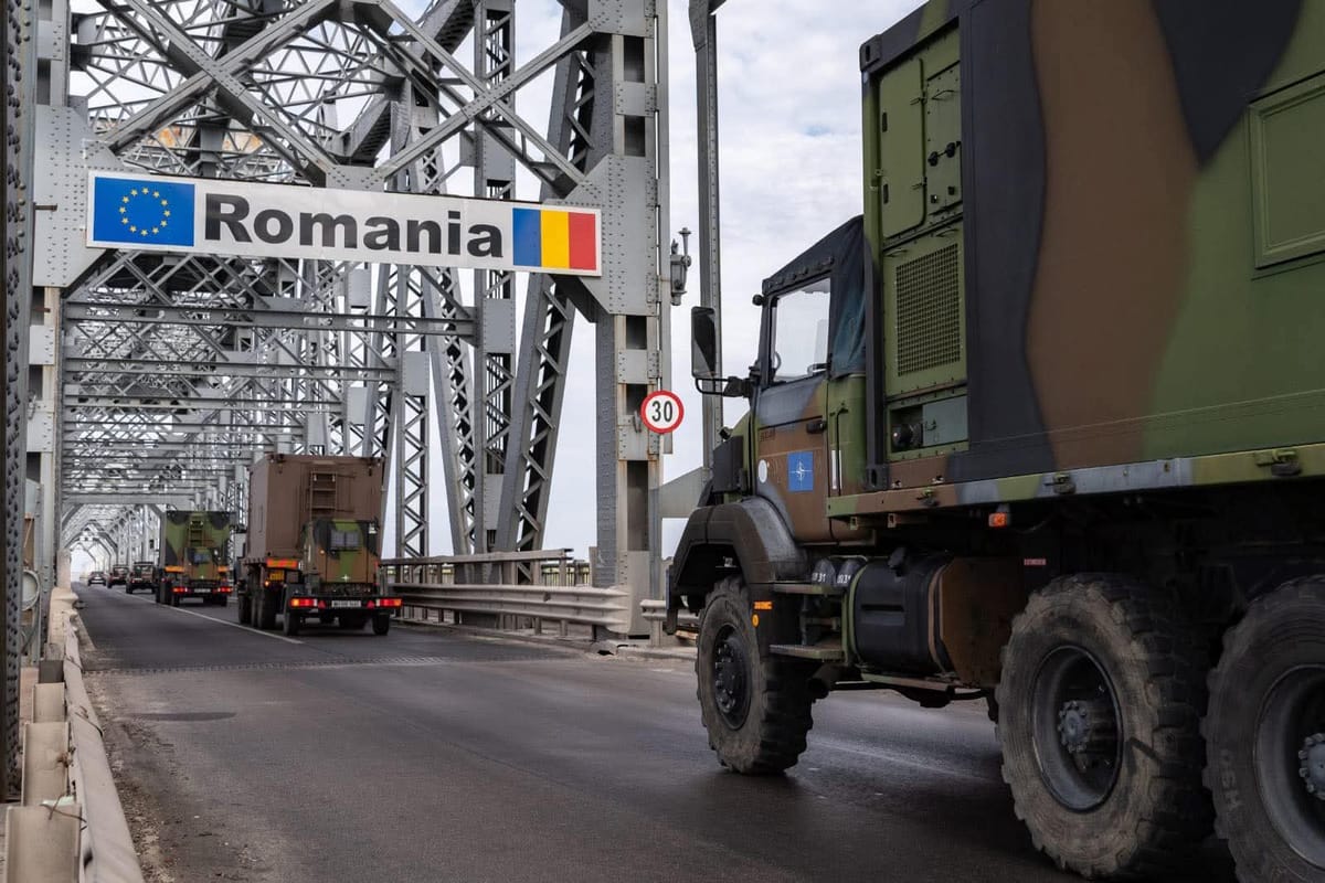 Convoy militar de la OTAN entrando en Rumanía. Foto: @Tom_Antonov (X)