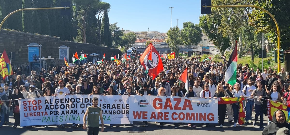 Imagen de archivo de una manifstación por Palestina del sindicato USB. Foto: USB Sindacato